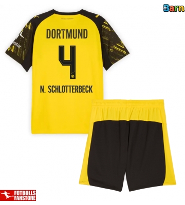 Borussia Dortmund Nico Schlotterbeck #4 Hemmatröja Barn 2025-26 Kortärmad (+ Korta byxor)